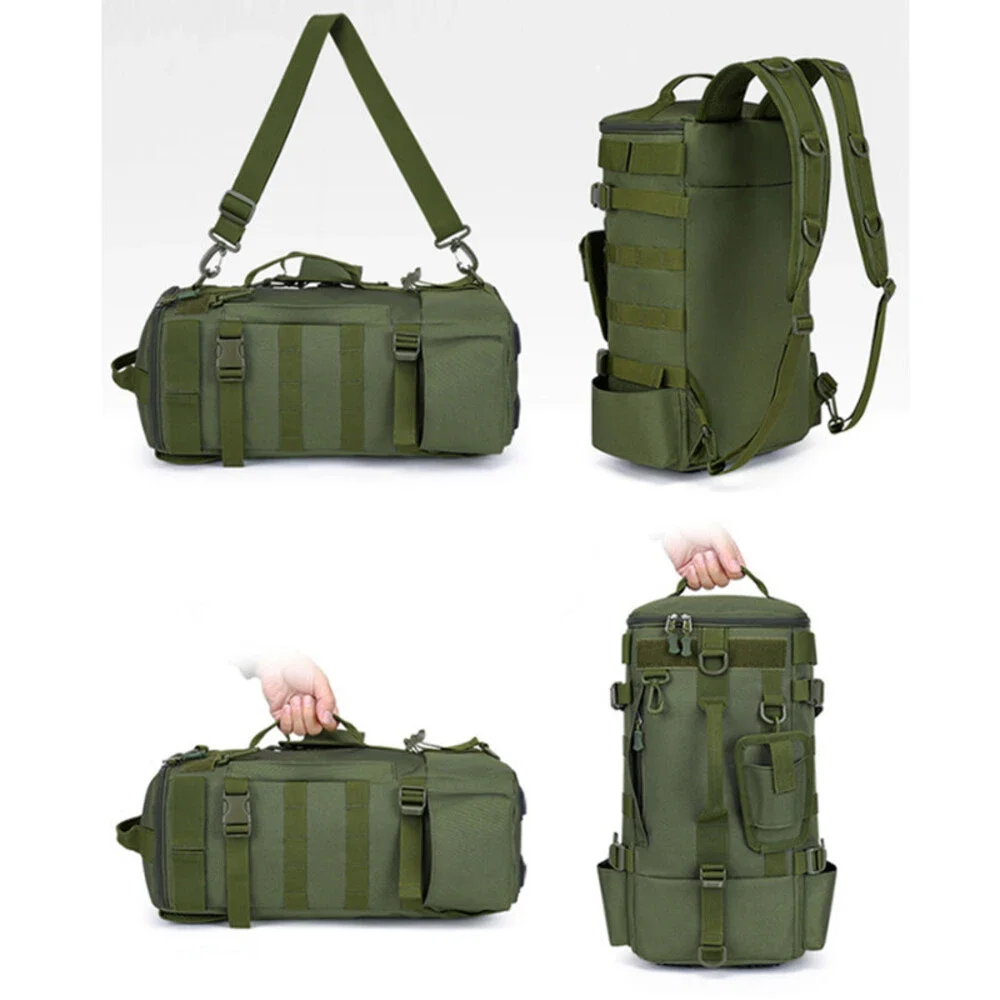 Fishing Tackle Backpack with Rod Holder Large Waterproof Holds 4 Lg Tackle Boxes